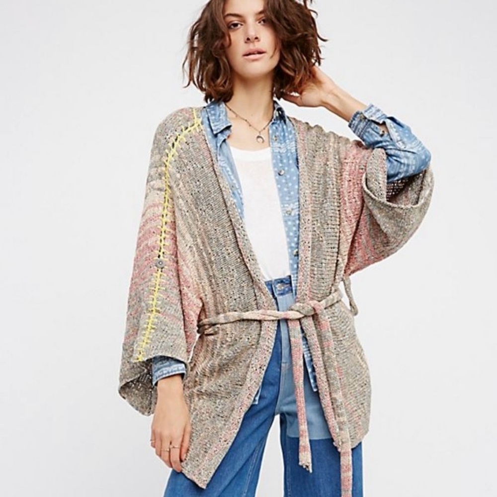 Free People Sand Art Kimono